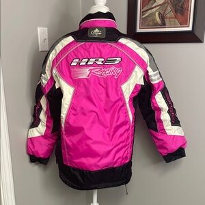 Racing HR5 Speed Choko Design Hot Rider Snowmobile Jacket Womens Size XS Warm